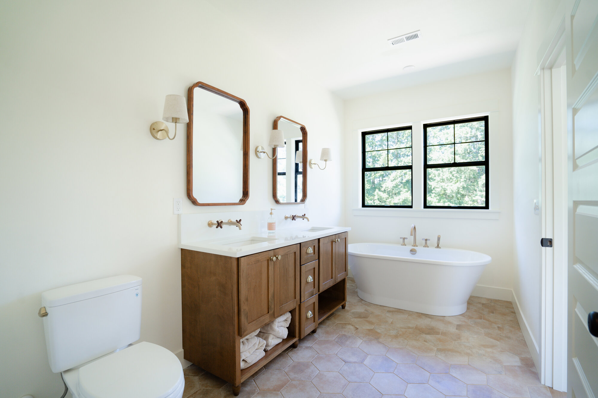 His Builders bathroom remodel project