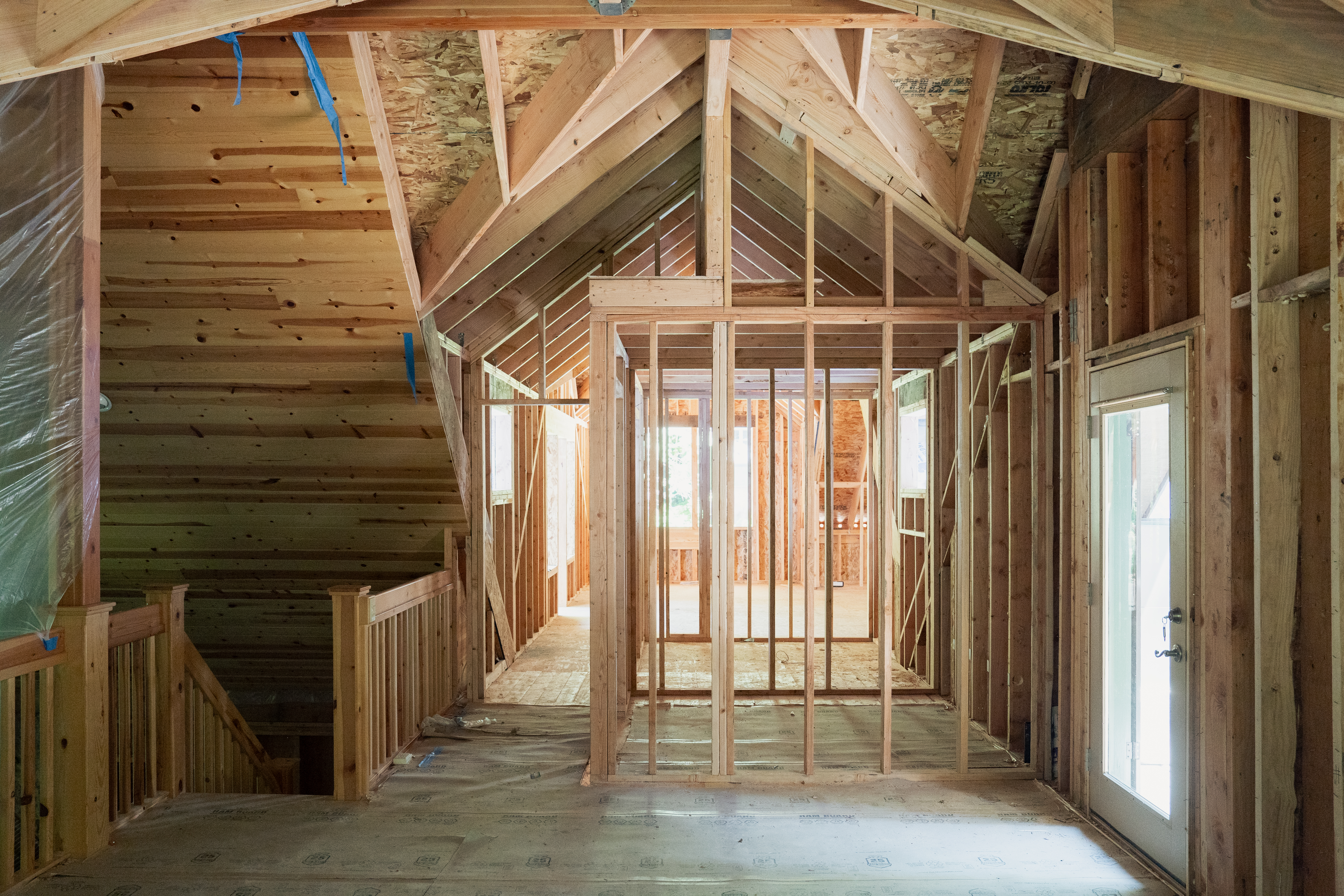 Professional construction site in progress